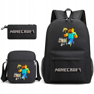 Minecraft ŠKOLSKÁ SÚPRAVA BATOH TAŠKA NA PUZDRO NA PALUBÁKY Vysoká kvalita